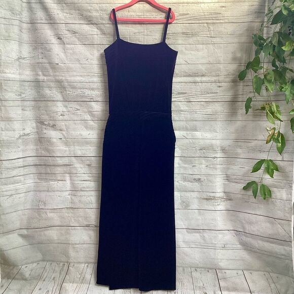 Vintage Dresses & Skirts - Vintage 90’s Krizia Black Velvet Midi Dress 40